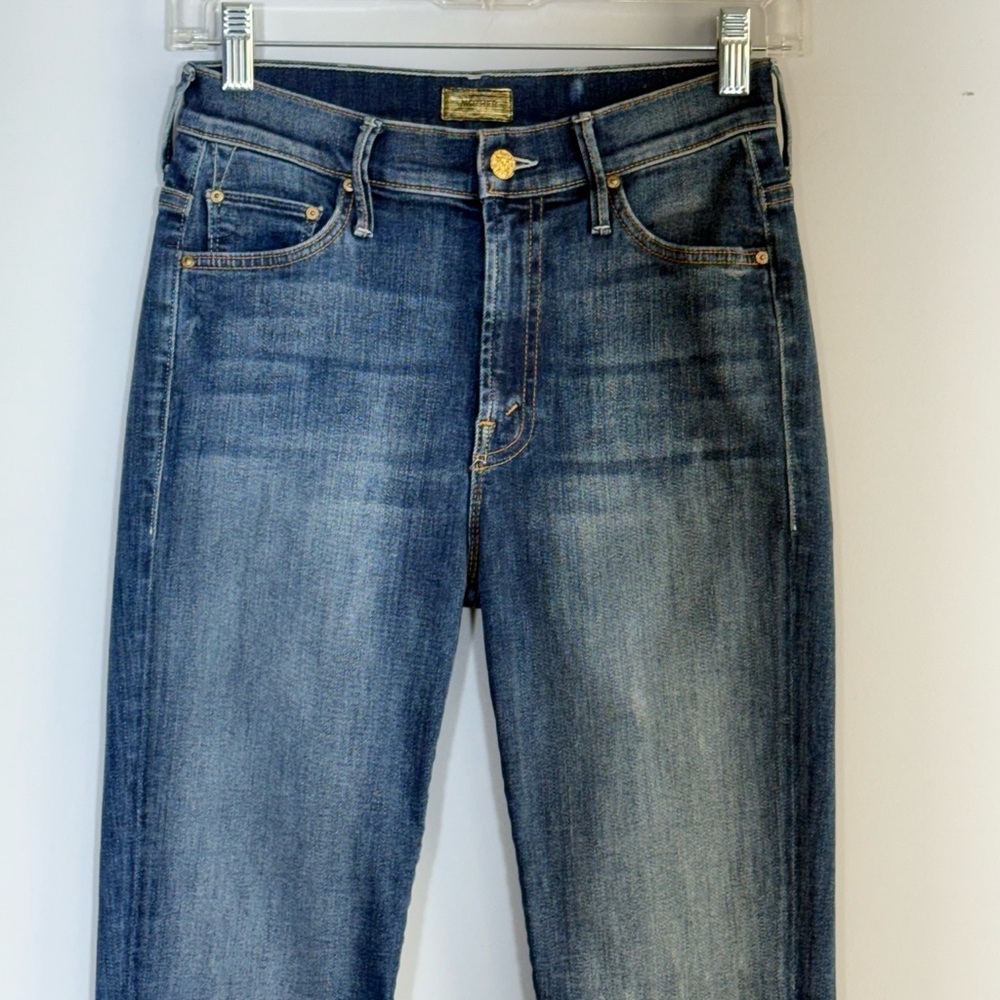 Mother The Insider Slit Ankle Fray Not Rough Enough Denim Jeans 25 - Picture 9 of 16